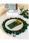 2-Piece Mossy Frilly Linen 3-Compartment Cutlery Case - 6