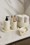 Decorative 5 Piece Design Bathroom Set Liquid Soap Dispenser Solid Soap Holder Toothbrush Holder Tray and Towel Holder Bowl
