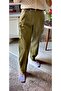 Women's Faux Leather Pocket Pants - 3