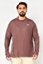 Men Dri-Fit Long Sleeve Running T-Shirt, Chocolate Brown