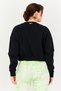 Women Sportswear Fit Long Sleeve Outdoor Sweatshirt, Black - 3