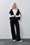 Maternity Zippered High Waist Tracksuit Set Dark Blue - 6