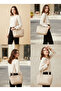Cream Women's Shoulder Bag |   Large Internal Volume, Multi-Pocket, Stylish and Durable Tote Bag (42X28X20 cm) - 2