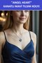 Zet Style “Angel Heart – Blue Talisman with Wings” Stainless Steel Necklace - a Gorgeous Gift - 5