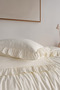 Single Ruffled Washable Duvet Cover Set 100% Cotton - 3