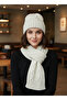 Women's Wool Winter Stylish Knitted Beanie and Scarf Two-Piece Set - 5
