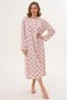 Plus Size Long Sleeve Women's (Mom) Nightgown Floral Print Mom Nightgown 100% Cotton
