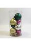 Christmas Ornament Balls 4cm 4 Colors 2 Strings Ad Top 8 Pcs Mixed Colors - 2