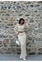 Women's Blouse and Long Skirt Set Crochet Lace Fabric