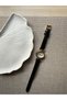 Öztel Vintage Minimalist Leather Cord Vintage Women's Wristwatch Black - 6