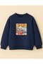 Cars Cars Lightning Mcqueen, Mater Printed Oversized Unisex Children's Sweatshirt with Long Sleeves Without Shards