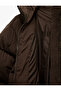 Long Sleeve Pocket Zipper Quilted Anorak Hooded Long Puffer Coat - 6