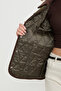 Velvet Detail Polo Collar Quilted Jacket - 4
