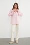 Basic Yırtmaçlı Oversize Gömlek - 5