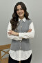 Pocketed Knitwear Vest N495 Gray - 2