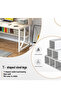 Writing Study Table with Bookshelf, Home Office Computer Desk for PC Laptop 120 * 60 * 141.5cm,White - 4