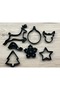 Christmas Special 7-Piece Cookie Mold Set (White - Blue) - 2