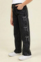 Girl's Comfortable Fit Jean Denim Pants with Embroidered Bow Detail - 2