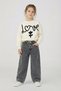Girls Boys Children's Adjustable Waist Straight Leg Comfortable Fit Jean Pocket Denim Pants