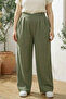 Plus Size Pleated Pocket Wide Leg Stretch Fabric Pants 875-V - 3