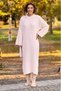 White Color Hair Knitwear Dress - 4