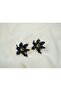 Bkp009 Dark Blue Lily Earrings - 2