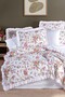 Rose Elegance - Single Duvet Cover Set Ruffled Natural Cotton - 2