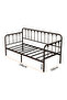 Heavy Duty Metal Daybed Frame with Metal Slats, Twin Sofa Bed Platform in Black Sanded Color - 3