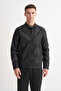Pu Leather Blend Regular Fit Motorcycle Jacket - 3