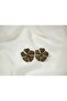 Bkp046 Black Stone Flower Earrings - 2