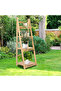 4 Tier Wooden Ladder Shelf – Foldable Plant Rack and Decorative Display Stand - 6