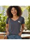Women's V-Neck Flower Printed T-Shirt - 2
