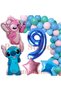 Lilo Stitch Balloon and Angel 1St Birthday Party Set Navy Blue Number and Chain Balloon Set