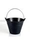 Construction PVC Plastic Light Weight Bucket - Black & Yellow (BLACK)