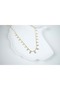 Kol031 Almond Stone Necklace - 17 cm + 2 cm Extension