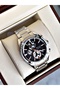 Functional Silver-Black Color Steel Cord Men's Wristwatch - 3