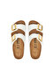 Sydney cushion buckle bf patent women's slipper white - 3