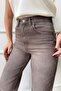 Yikamali Brown Cut-Out Straight Jean Pants Utc003 - 8