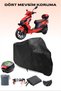 Black Rear Bag Compatible Arora Zr*5 Compatible Motorcycle Tarpaulin Scooter Tarpaulin