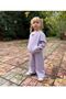 Girl's 3-10 Years Old Transitional Tracksuit Set – Zippered Top & Wide Leg Bottom – Lilac - 4