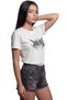 ''Ruthlessness'' Gothic Metal Lettering Printed 100% Cotton Relaxed Fit Premium Women's T-Shirt - 2