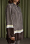 Brown Cocoon Patterned Viscon Tunic - 5