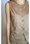 Women's Camel Long Skirt Vest Suede Suit Yy101299 - 5
