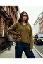 Women's V-Neck Oversize Knitwear Sweater - 4