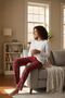 100% Viscose Stretchy Women's Pajama Bottoms - Soft Textured, Patterned, Comfortable Home Pants - 6