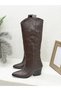 26K2937 Embroidered Detail 6cm Heel Western Boots for Women - 2