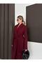 Women's Cashmere Coat Burgundy with Belt at the Waist