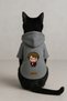 Printed Dog and Cat Clothing & Dress with Fleece Inside - Gray Color K Hooded Hoodie B30B6 - 3