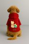 Printed Dog and Cat Clothing & Dress with Fleece Inside - Red Color K Hooded Hoodie B0F8F - 2