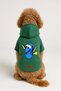 Printed Dog and Cat Clothing & Dress with Fleece Inside - Green Color K Hooded Hoodie B11Ad - 2